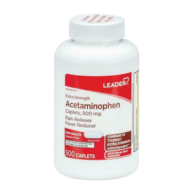 Leader Tm Extra Strength Pain & Fever 500Mg Tablets - 500 Ct