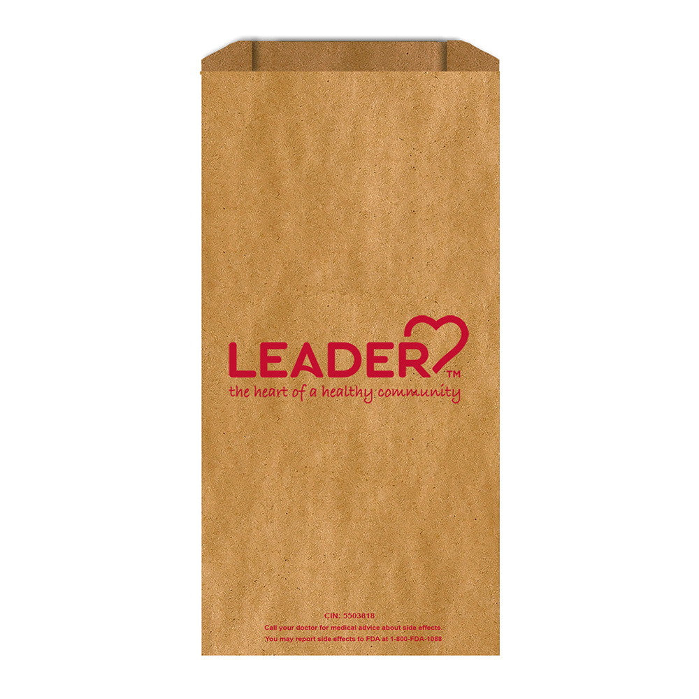 Sacs en papier d'ordonnance Leader, 5" x 2" x 10", boîte de 2 000