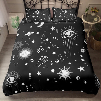 3D digital printing whimsical pattern eyes custom quilted bedding - Korvel