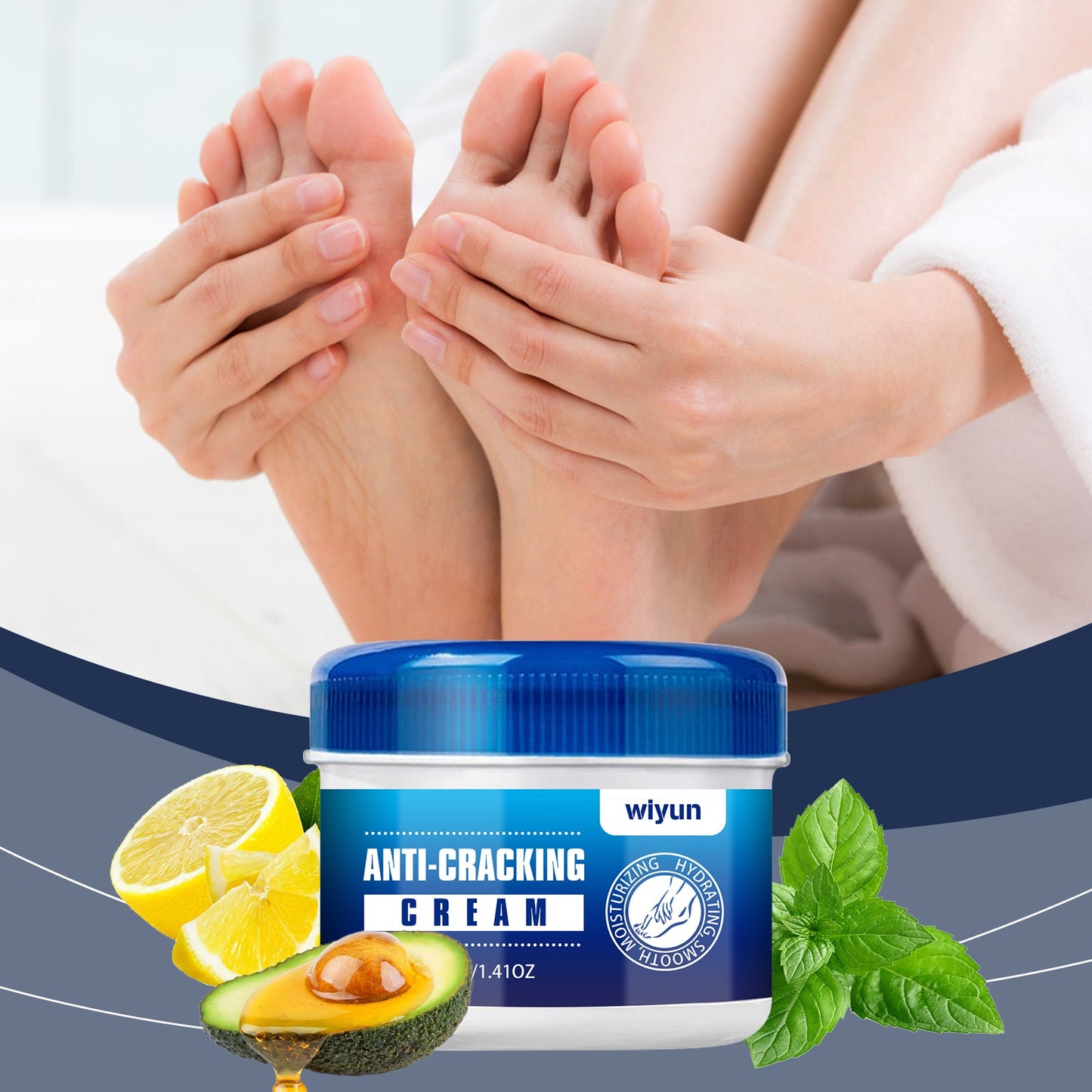 Nourishing Foot Care Cream, Soothing Dry Feet Moisturizing Moisturizing Exfoliating Tender Foot Care Cream - Korvel