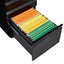 Locked three drawer storage mobile metal filing cabinet with pre installed wheels under the desk filing cabinet - Korvel