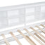 Wooden Twin Size DayBed with Twin Trundle, DayBed with Storage Shelf and USB Charging Ports,White - Korvel