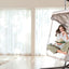 Swing Egg Chair with Stand Indoor Outdoor Wicker Rattan Frame 350lbs Capacity Hammock Chair for Patio Bedroom with Sunshade Clot - Korvel