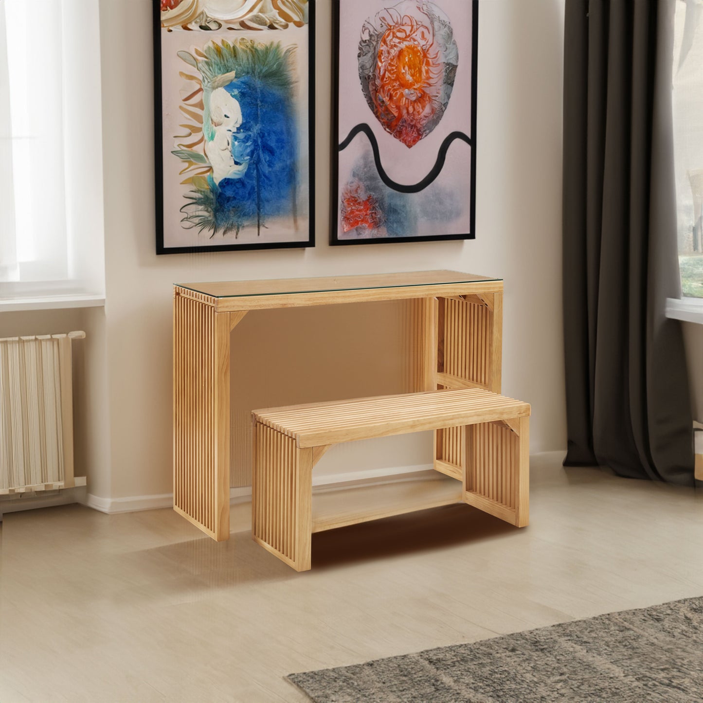 Premium Pine Dining Bench for Versatile Spaces