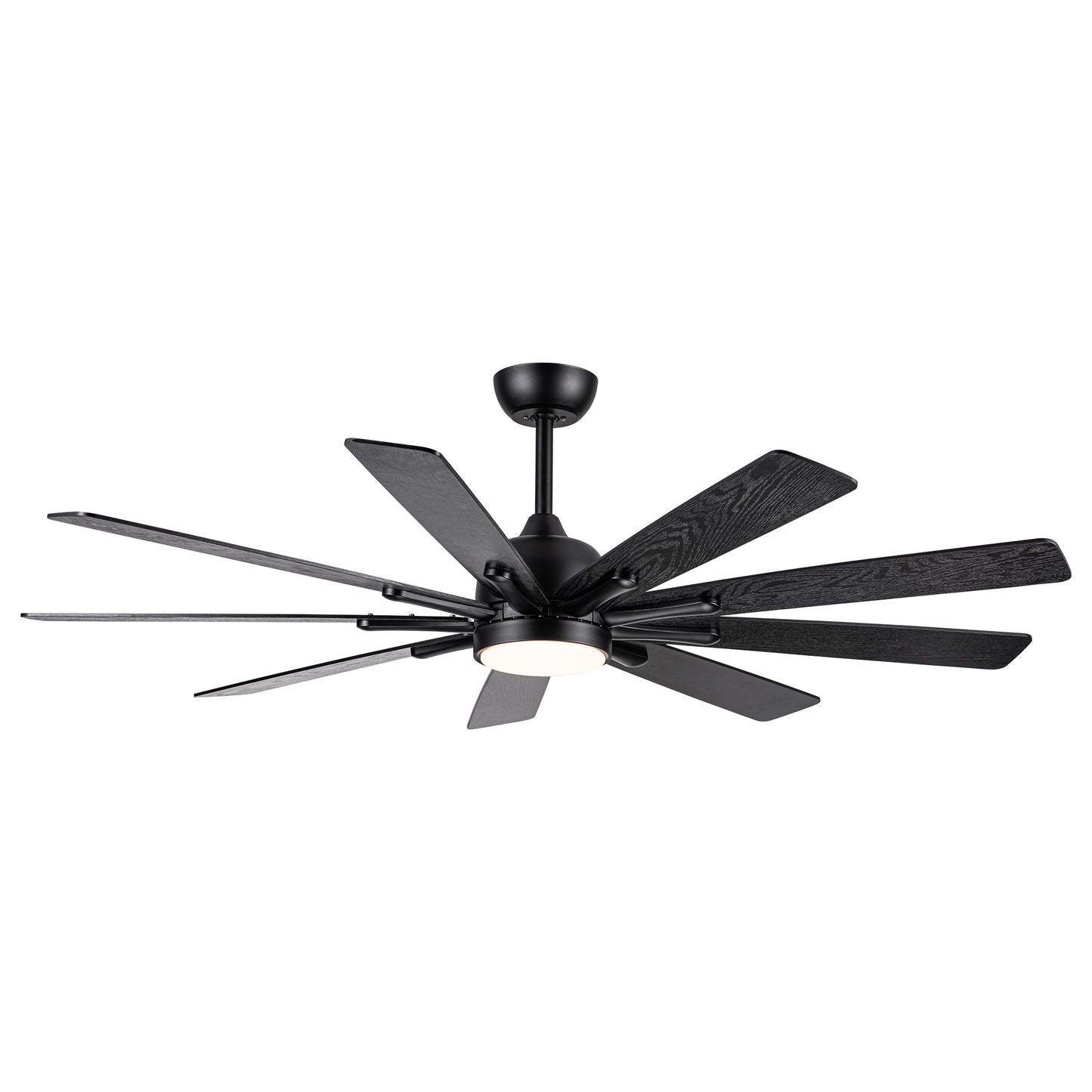 Modern Farmhouse 62-Inch Black Ceiling Fan with Smart Control