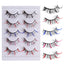 Color false eyelashes 5D multi-layer thick cross mink eyelashes 5 pairs of eyelashes - Korvel