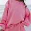 Conjunto de Sudadera de Cuello Redondo y Pantalones Cortos de Corte Suelto