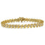 10K Yellow Gold Plated Sterling Silver Diamond S Link Bracelet - 7"