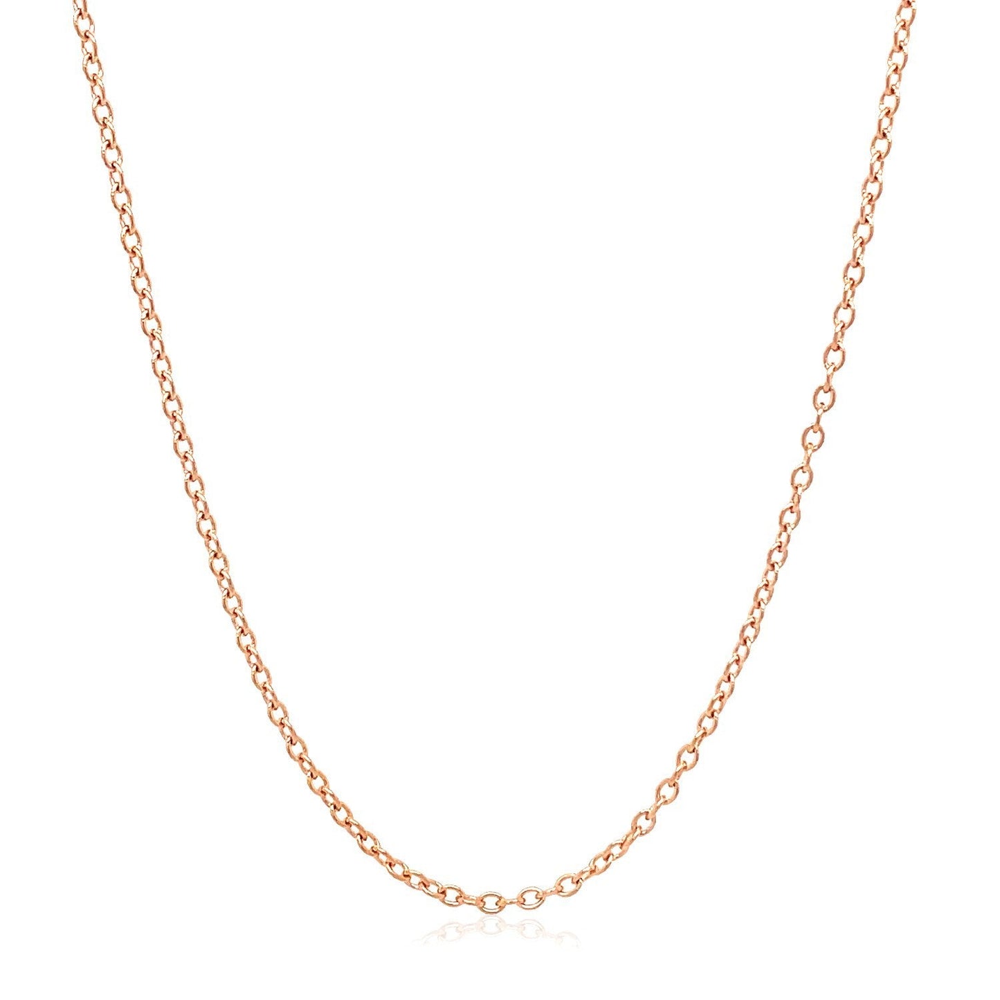 18k Rose Gold Oval Link Chain - 1.5mm