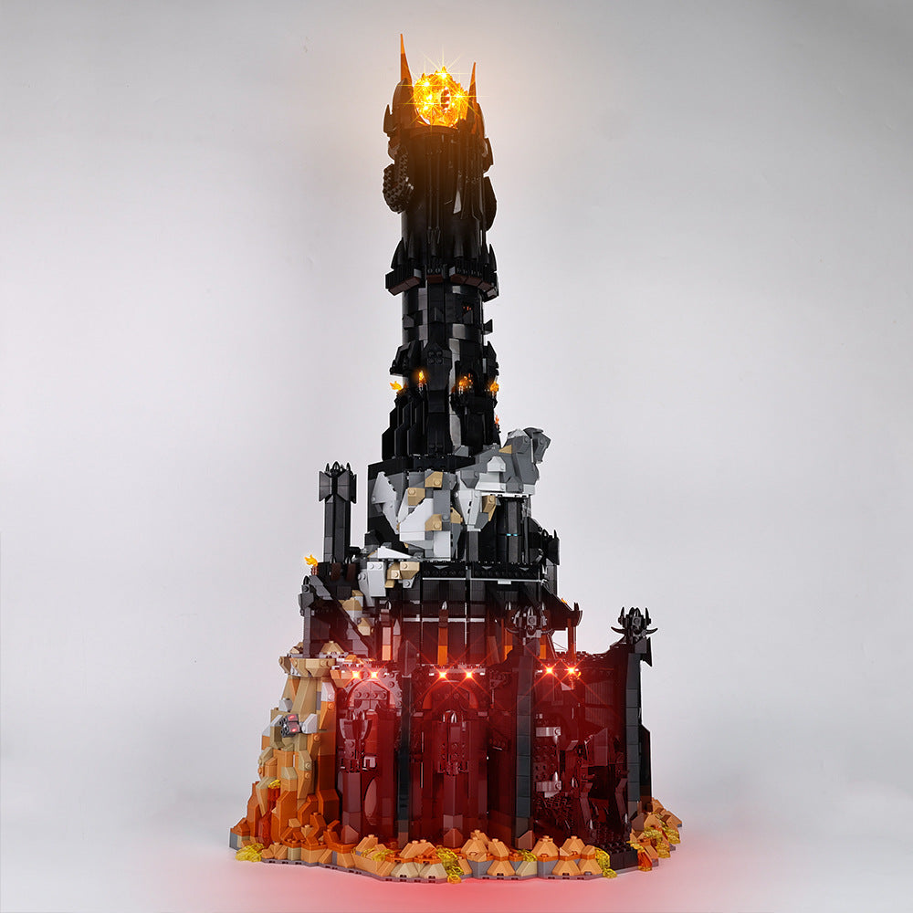 Suitable for LEGO 10333 Lord of the Rings Baladu Black Tower LED building blocks toy lighting fixtures light sets - Korvel