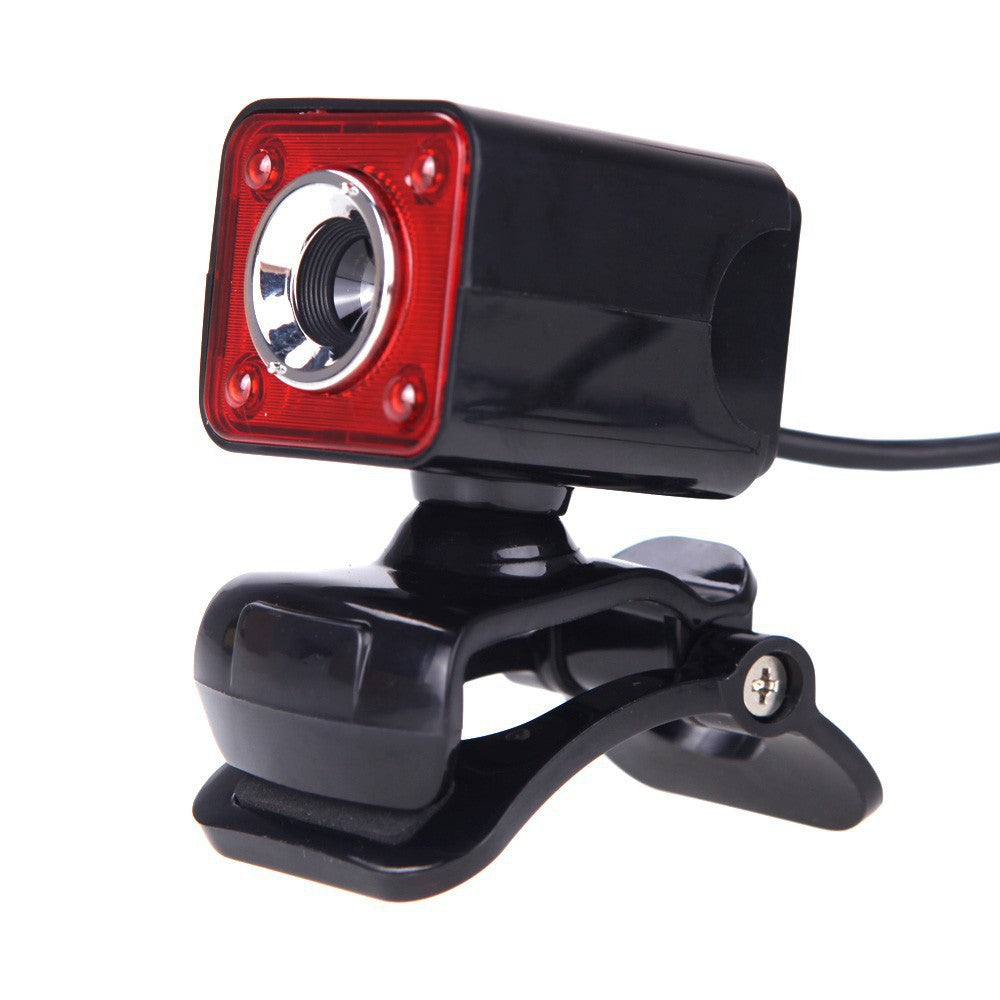 High definition night vision computer camera with built-in 10 meter sound-absorbing microphone and 4LED free switch - Korvel