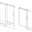 Elan 56 to 60 in. W x 76 in. H Sliding Frameless Soft-Close Shower Door with Premium 3/8 Inch (10mm) Thick Tampered Glass in Matte Black 22D01-60MB - Korvel