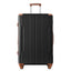 Hardshell Luggage Spinner Suitcase with TSA Lock Lightweight Expandable 24'' (Single Luggage) Black Brown + ABS + 24 Inch - Korvel