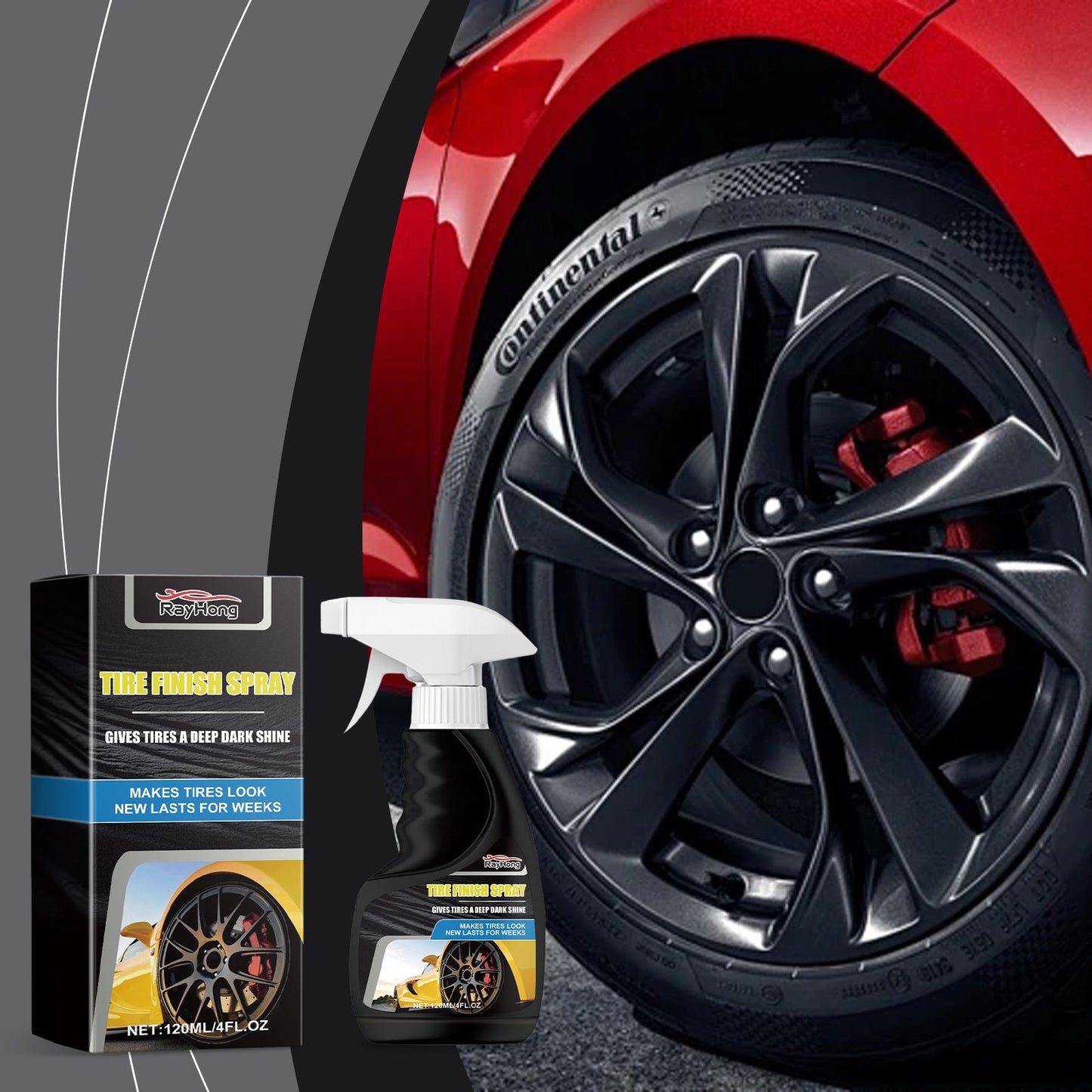 Premium Auto Tire Shine Spray for a Brilliant Finish