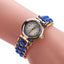 New small dial with diamond inlay Women's woven rope watch Women's creative fashion retractable rope quartz watch - Korvel