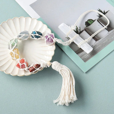Natural Crystal Seven Color Gemstone Hanging Decoration