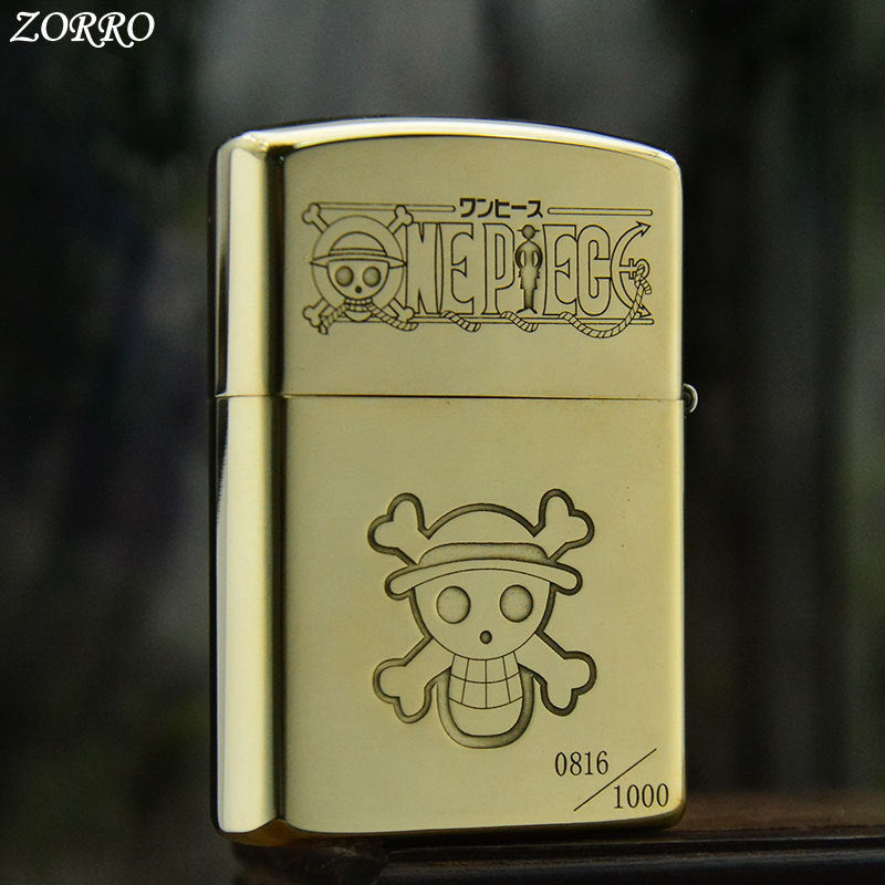 ZORRO Zorro Yellow Cartoon Wanted Brass Kerosene Lighter - Korvel