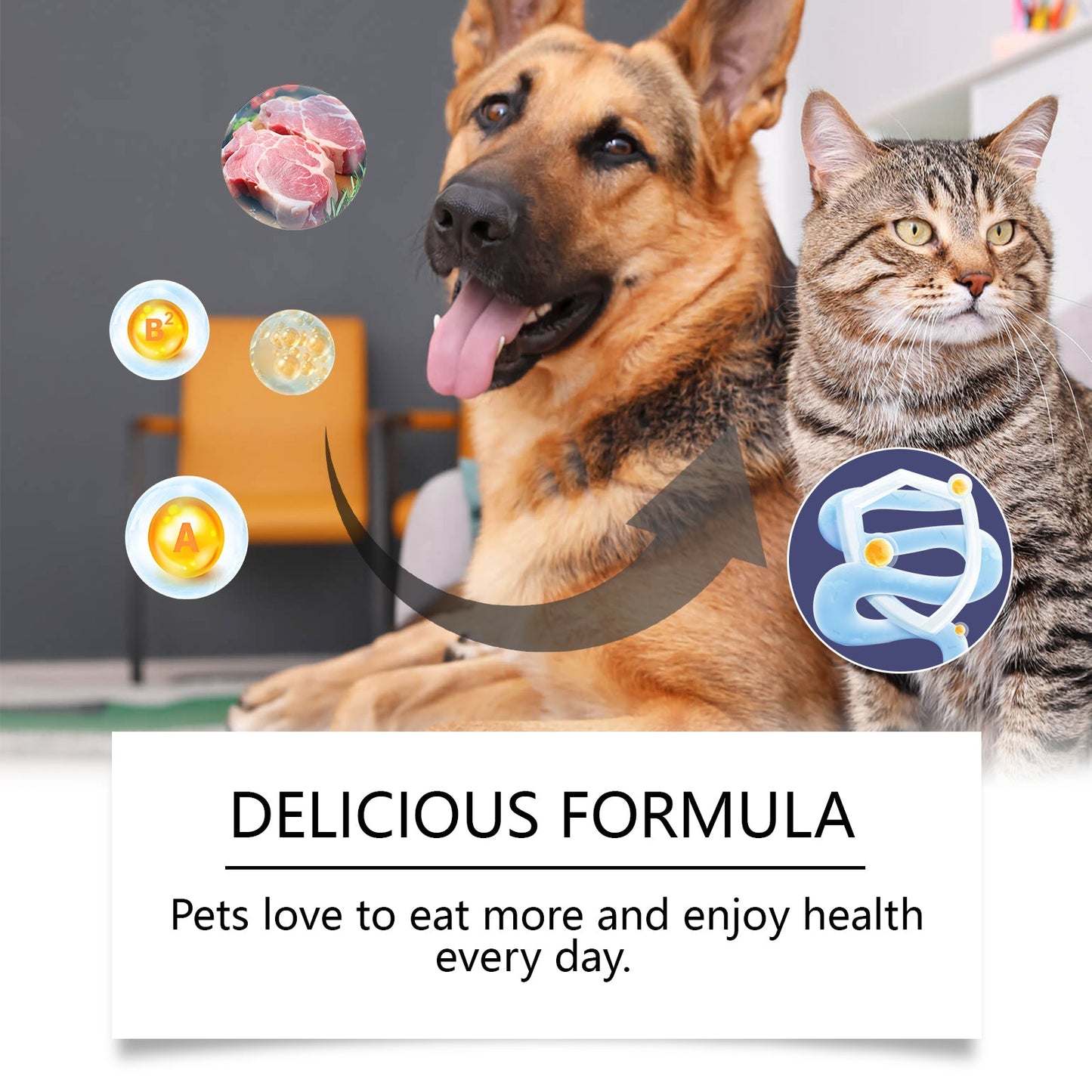 Cats And Dogs General Compound Probiotic Tablets, Pets Absorb Nutrition Supplement Tablets Dog And Cat Nutrition - Korvel