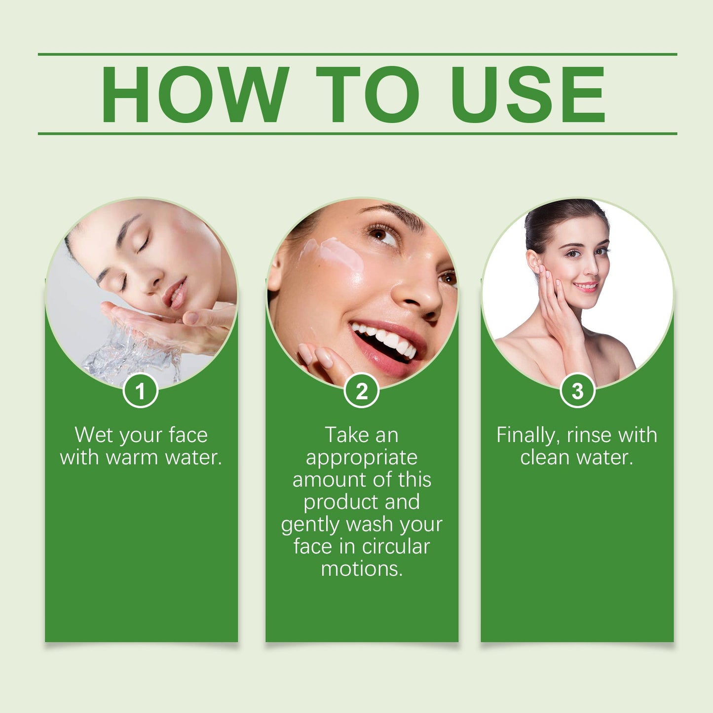 Green Tea Cleansing Gel Gloss Oil Control Clean Balance Skin Moisturizing Moisturizing Skincare Set - Korvel