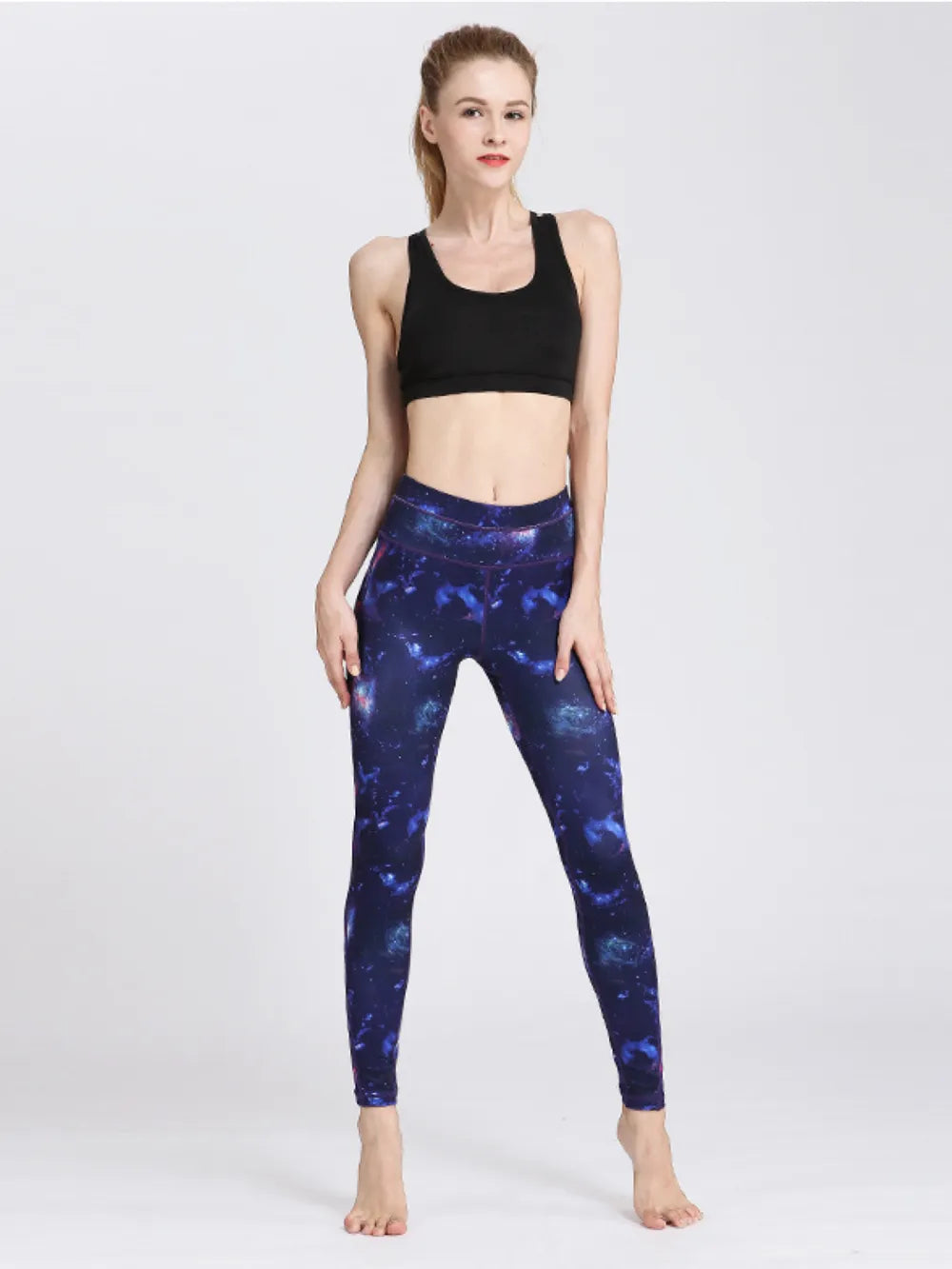 Printed Active High Waist Leggings - Korvel