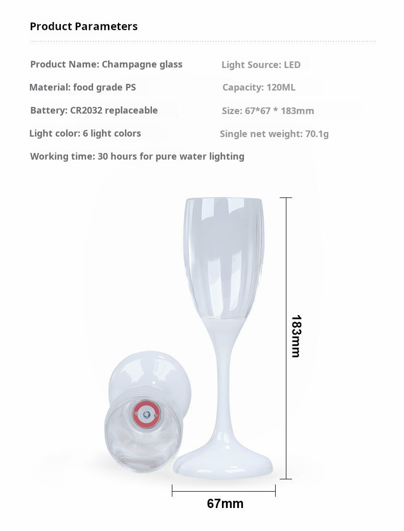 Creative Water Sensing Wedding luminous Glasses cup Party Supplies Novelty LED Light Up Wine bottles for Party Club Bar Drinking - Korvel
