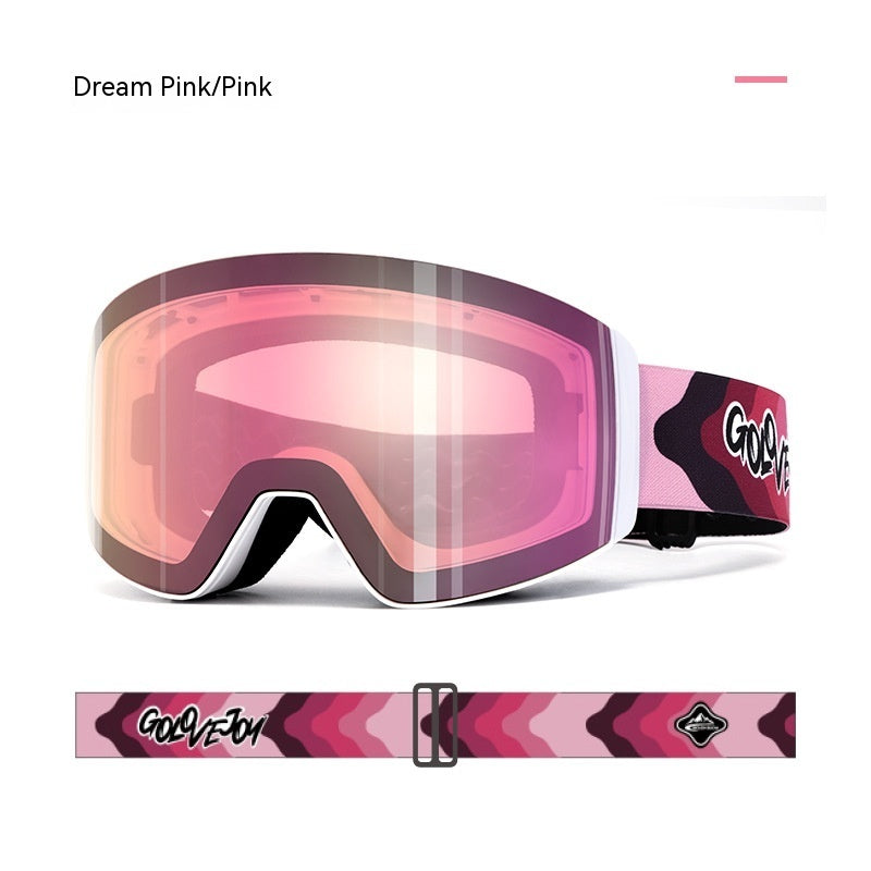 Premium Magnetic Ski Goggles with Double Layer Design