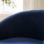 Teddy Fabric Swivel Accent Armchair - Dark Blue