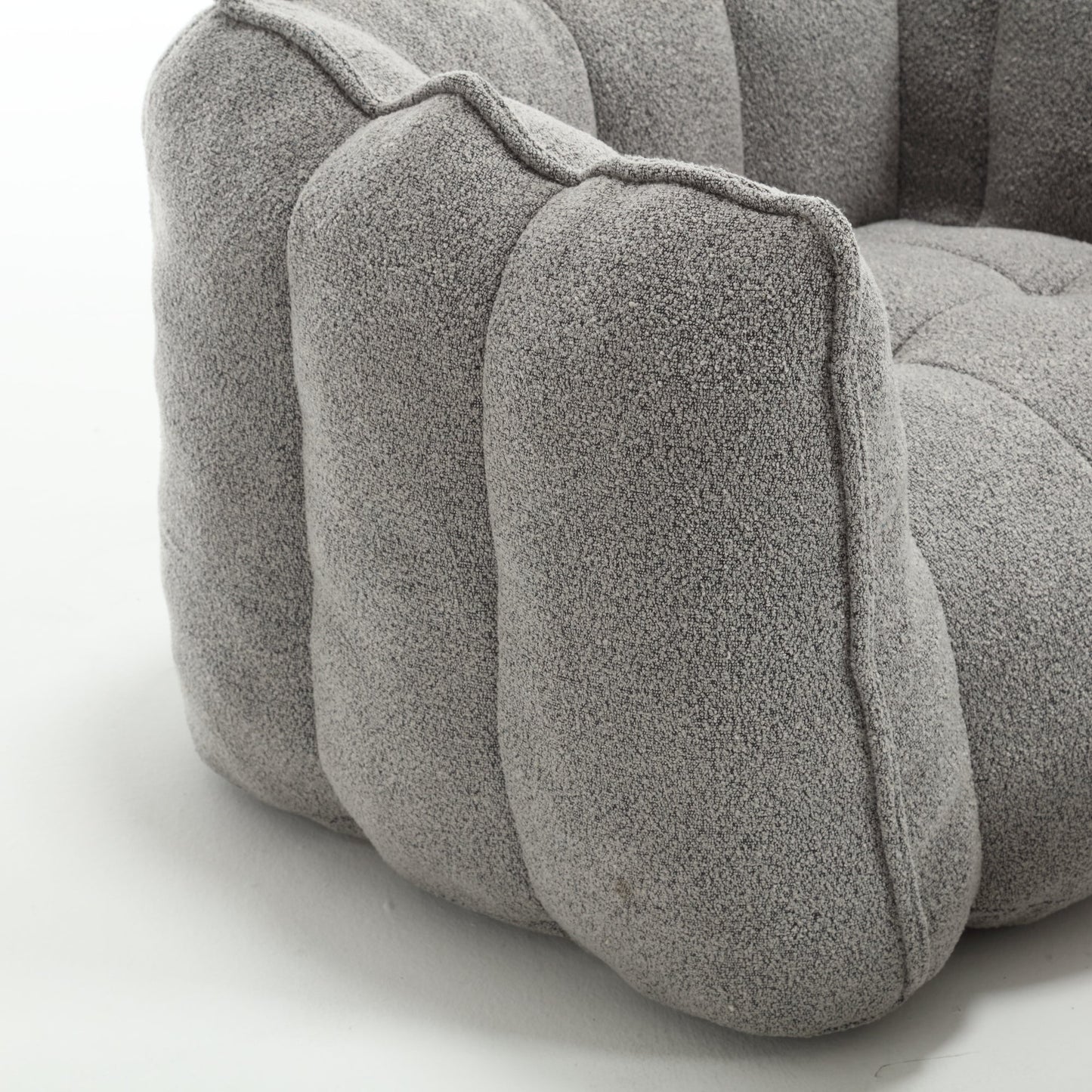 Soft Bean Bag Chair with High Resilient Foam(Chips)for living room and bedroom,Comfortable Square Lazy Sofa with Footstool - Korvel