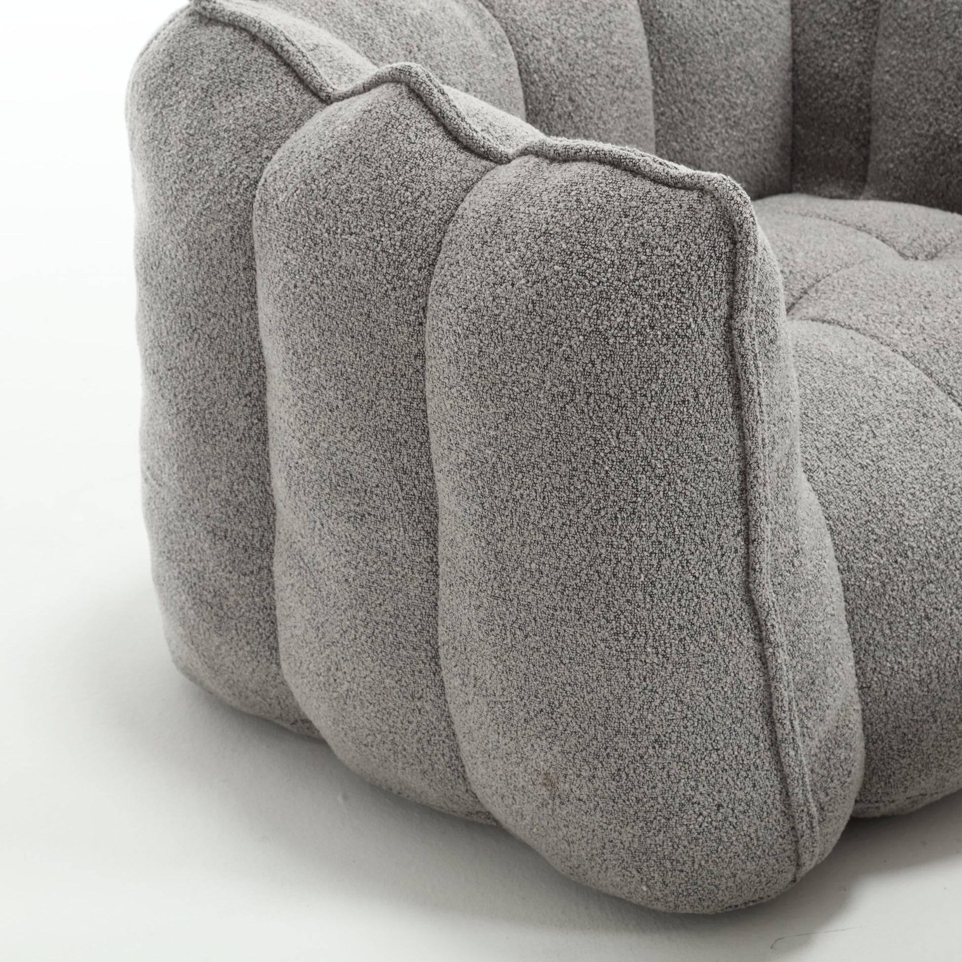 Soft Bean Bag Chair with High Resilient Foam(Chips)for living room and bedroom,Comfortable Square Lazy Sofa with Footstool - Korvel
