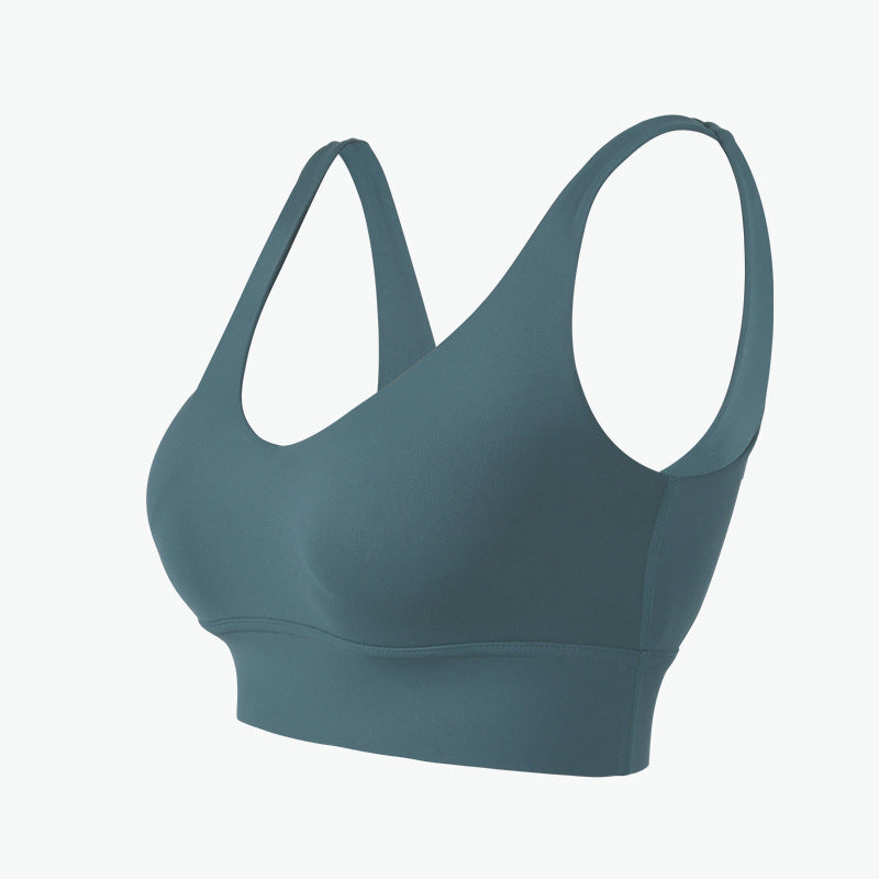 High intensity sports bra women's beautiful back top fitness vest running gathering shock-absorbing yoga bra - Korvel