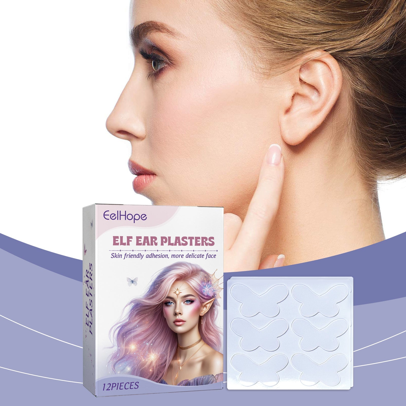 Butterfly Support Ear Stickers Invisible Comfortable Breathable Ear With Air And Face Small Support Decorative Ear Stickers - Korvel