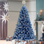 6FT pre ignited hinge chain artificial fir Christmas tree, Christmas tree snowflake flocking person with 750 Christmas branches - Korvel