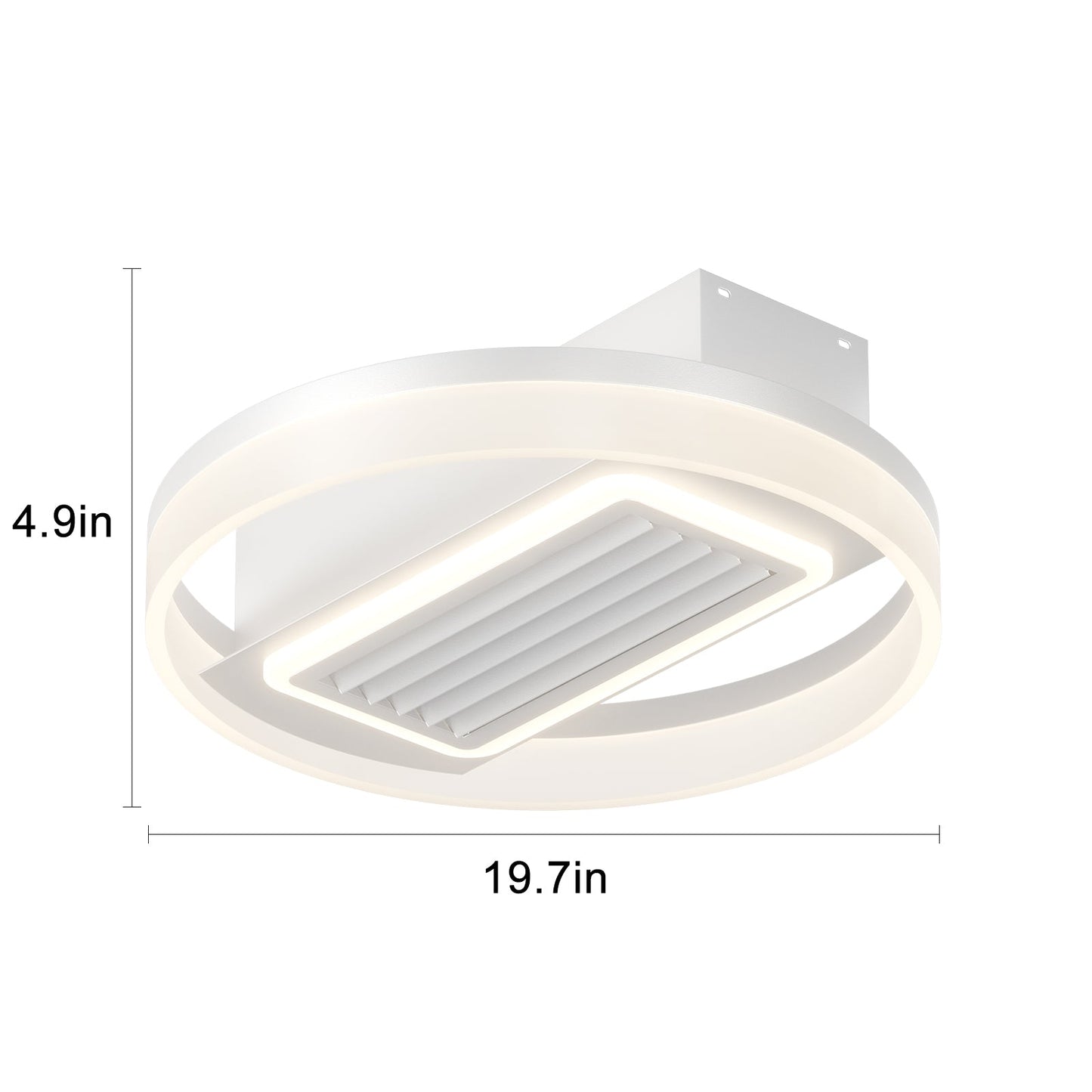 Lampe de ventilateur sans pales avec lumières LED dimmables