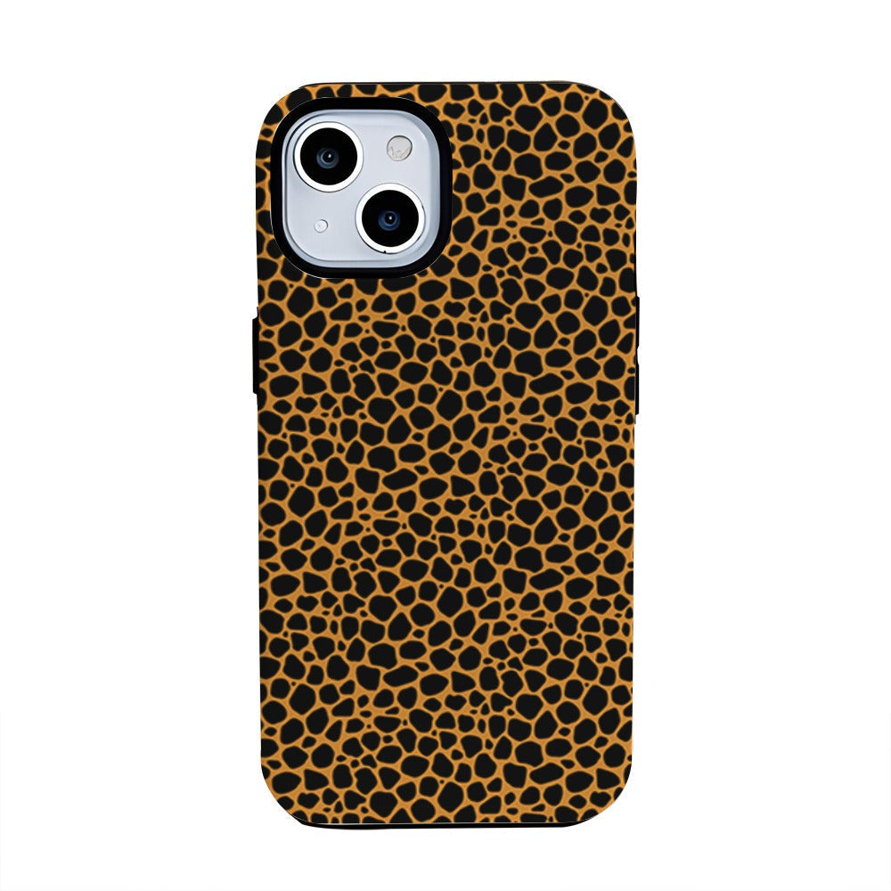 Sexy leopard print Apple 15 phone case IP16 anti drop protective case 2-in-1 film case Apple 13pro - Korvel