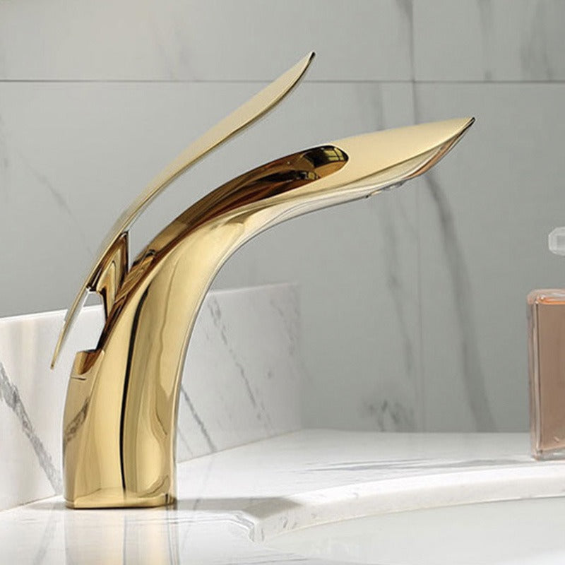 Brass internet celebrity rose gold creative personalized washbasin bathroom washbasin hot and cold - Korvel