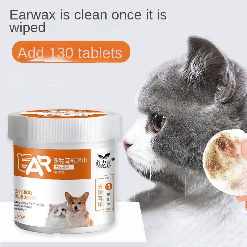 Lingettes pour animaux de compagnie premium pour chiens et chats - 130 feuilles