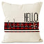 Christmas Pillowcase Linen Red Black Checkered Letter Printed Pillow Cover Holiday Living Room Decoration - Korvel