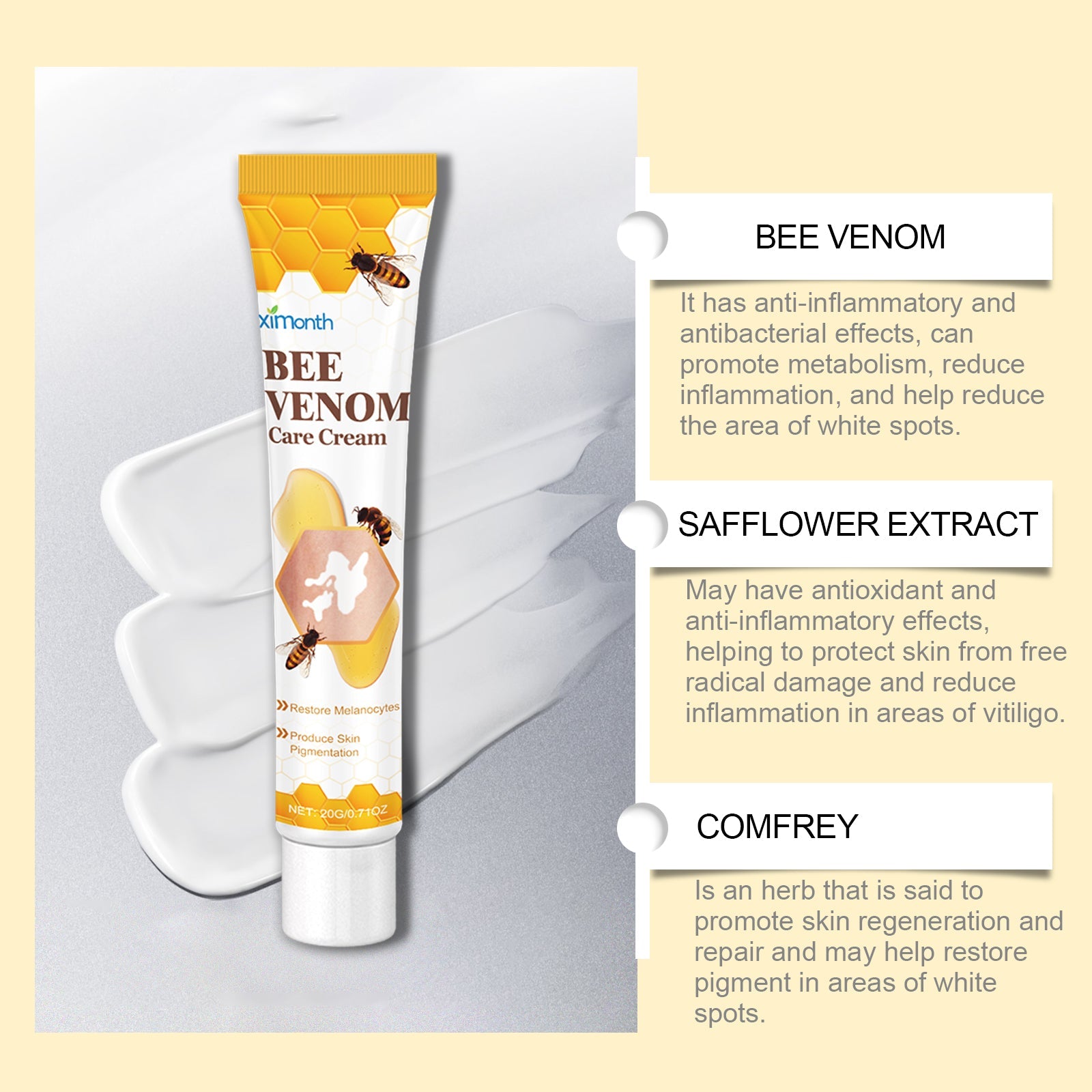 Bee Venom White Spot Care Cream Bee Venom Repair Skin Moisturizing Skin Care Topical Cream - Korvel