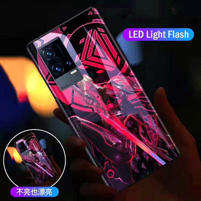 LED Flash Call Light Case For Samsung Galaxy S23 Ultra S22 21 Note 20 Ultra FE Selfie Light Cover for Samsung S21 S20 Plus Coque - Korvel