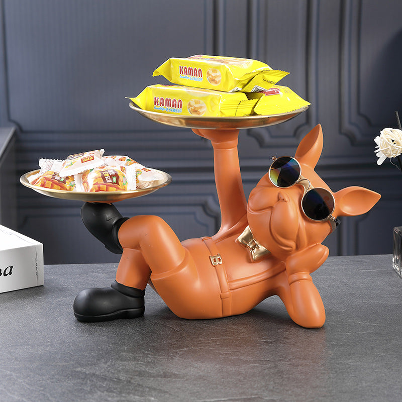 Adorno de Perro de Riqueza Creativa - Almacenamiento de Llaves y Decoración