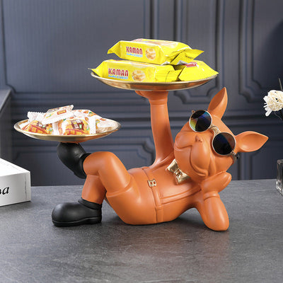 Adorno de Perro de Riqueza Creativa - Almacenamiento de Llaves y Decoración
