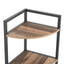 6-story corner open bookshelf modern bookshelf wooden frame independent bookshelf unit, country brown - Korvel