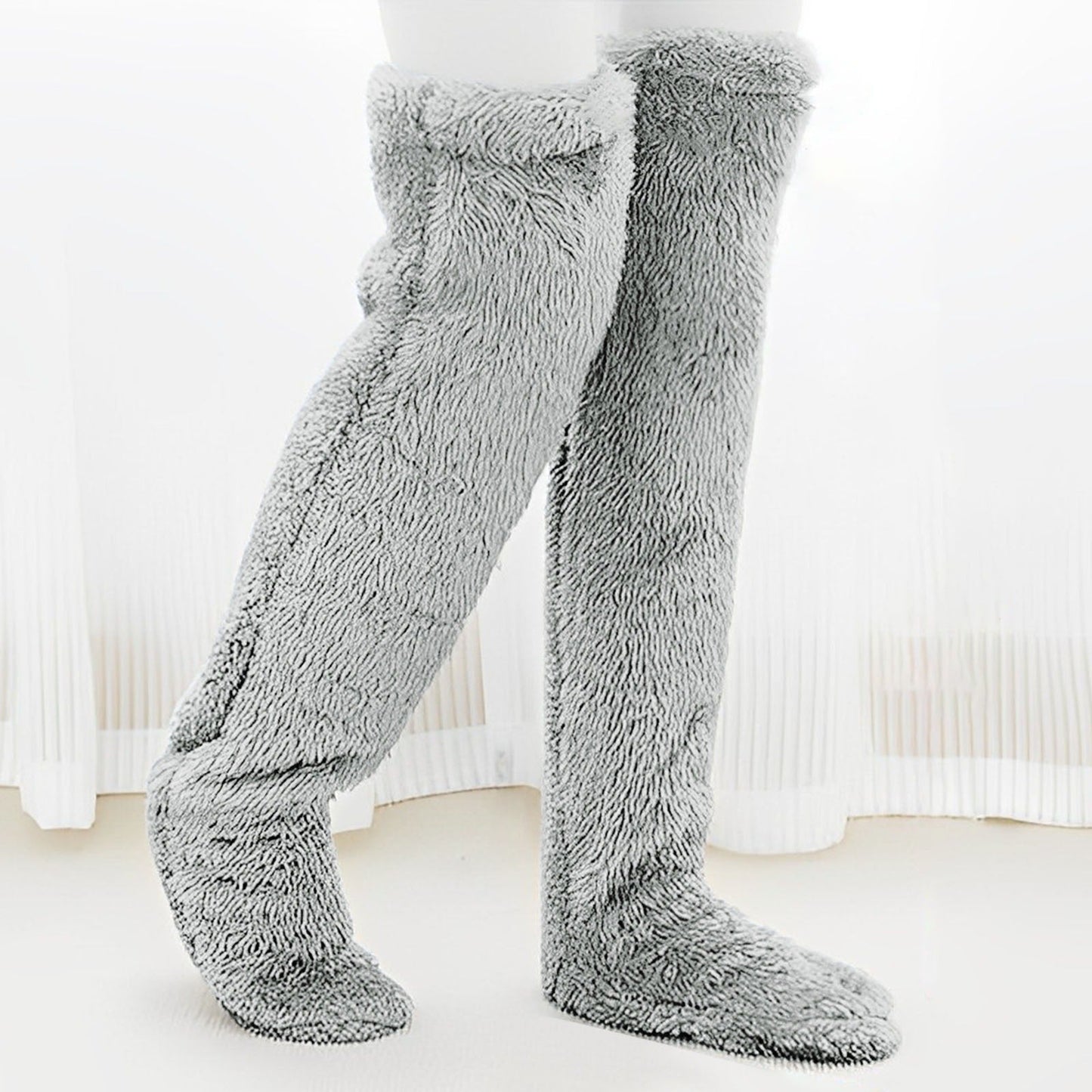 Calcetines de rodilla de felpa acogedora para la comodidad invernal