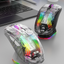 Luminous wireless Bluetooth the third mock examination transparent RGB mechanical mouse game video game mute mouse - Korvel
