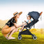 Lightweight Aluminium Frame Baby Stroller - Net Blue