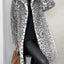 Fall Winter Leopard Print Plush Mid-length Coat