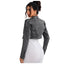 Womens Retro Short Casual Denim Jacket with Zipper