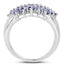2.03 Carat Genuine Tanzanite Sterling Silver Engagement Ring