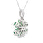 Pendentif en diamant émeraude de 1,51 ct en or blanc 14KT