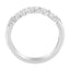 Anillo de banda de 5 piedras de diamante de oro blanco de 14K - Talla 7